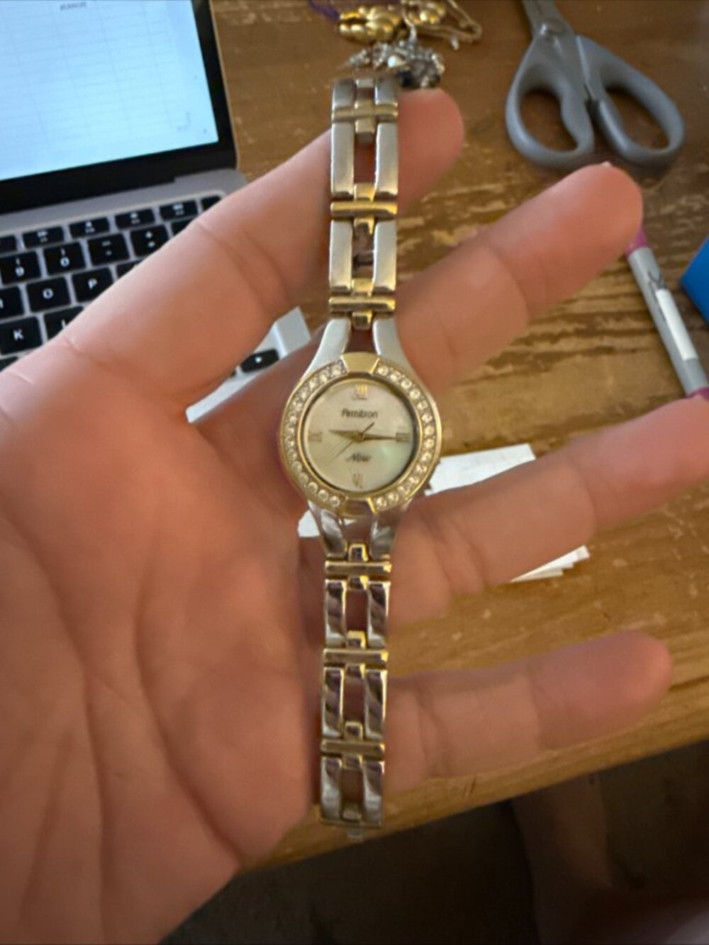 Armitron Now Two-Tone Watch Rhinestone Bezel - Picture 5 of 5